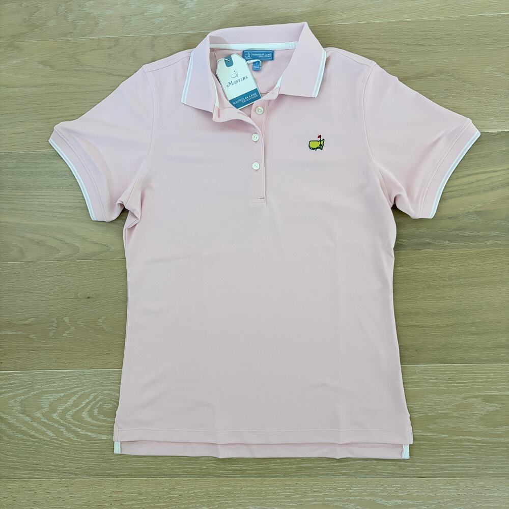 Magnolia Lane Women's Masters Golf Tournament Polo Shirt Pink Small NWT